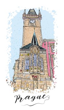 Hand drawn series of vacation travel