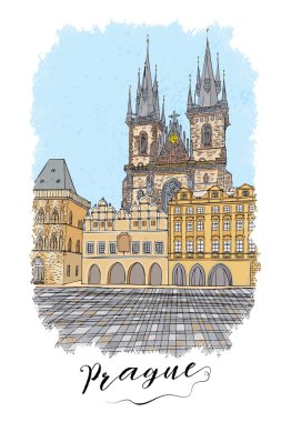 Hand drawn series of vacation travel