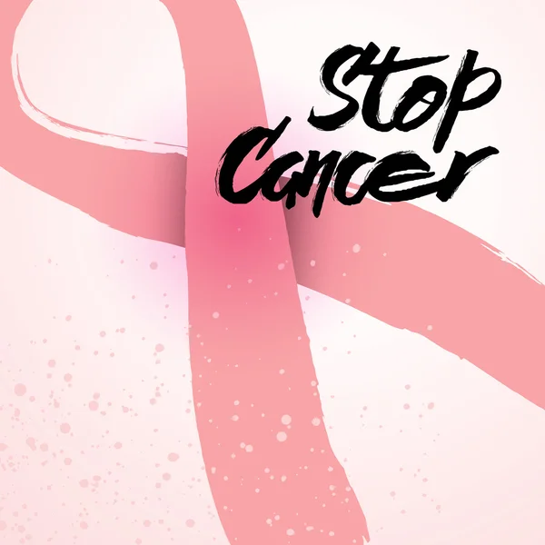 Stop Cancer hand drawn lettering — Stockfoto