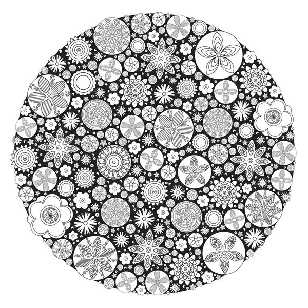 Κύκλος floral στολίδι. — Φωτογραφία Αρχείου