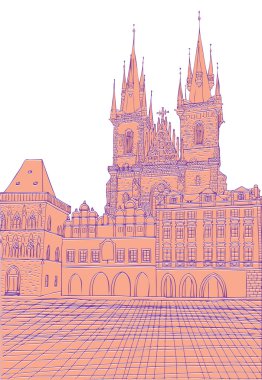 Prag şehir, Çek Cumhuriyeti.  