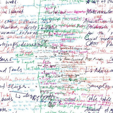 Latince metin yazılmış gerçek el ile sorunsuz 