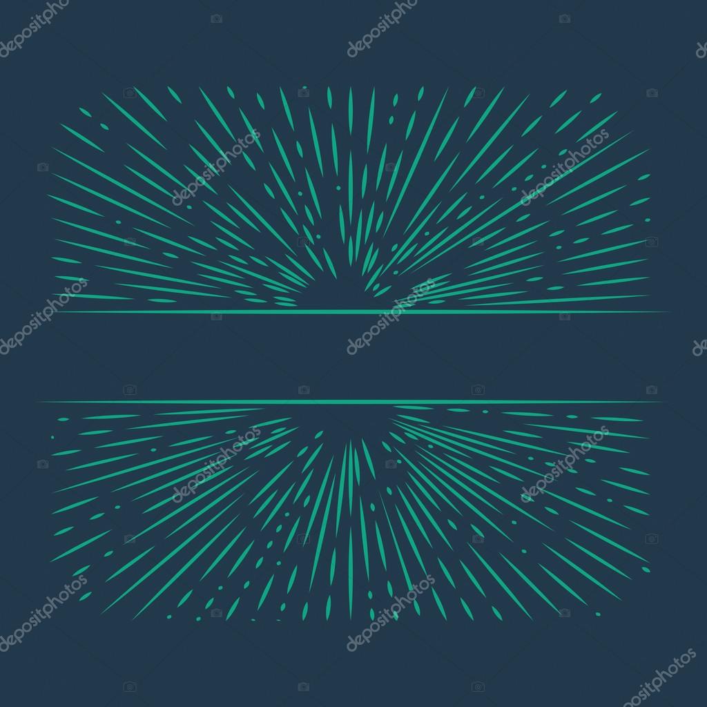 Isolated radial retro sun rays, vintage sunburst, badge and logotype design.