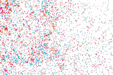 Beyaz üzerine renkli konfeti 