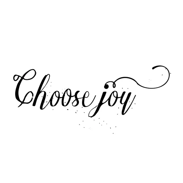 Choose joy, hand drawn card — Stock Vector