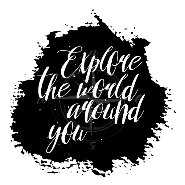 Explorez le monde qui vous entoure — Image vectorielle