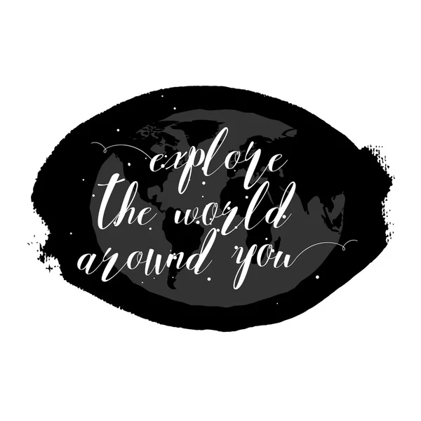Εξερευνήστε τον κόσμο γύρω σας — Διανυσματικό Αρχείο