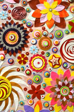   Tuval üzerine akrilik soyut resim. 