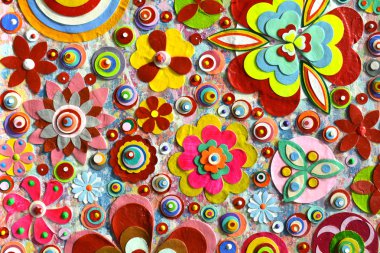 Çiçeklerin soyut arkaplanı.  