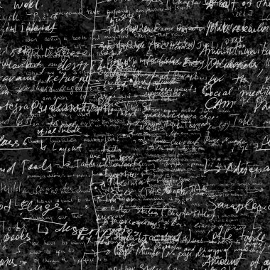 Seamless pattern with real hand written  