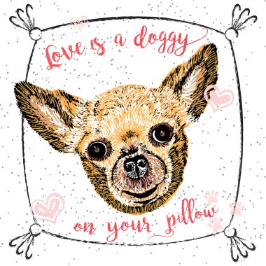 Bir köpek sizin yastık üzerinde aşktır 