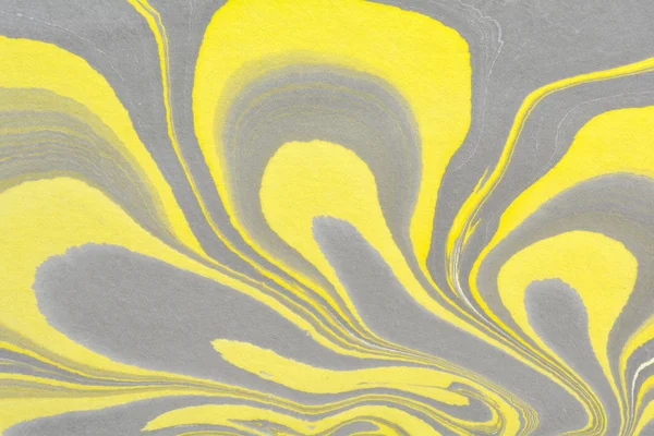 黄色の液体インク。創造的な芸術的なデザイン. — ストック写真
