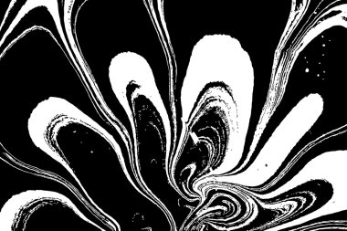 Elle çizilmiş çizim tekniği Ebru. 