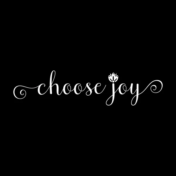 Choose joy lettering card — Stock Vector