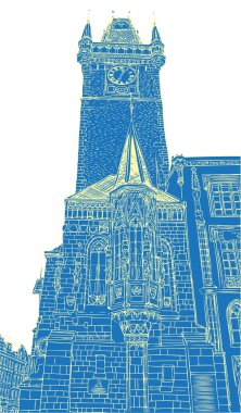  Astronomik Saat Kulesi tarafı.  