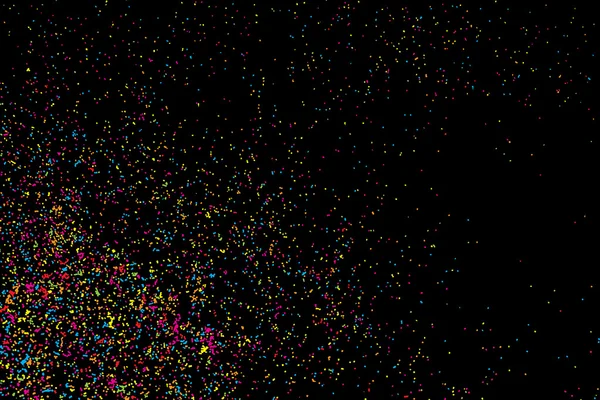 Fond noir abstrait avec confettis tombants . — Image vectorielle
