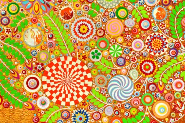 Still life art with roses and various flowers 