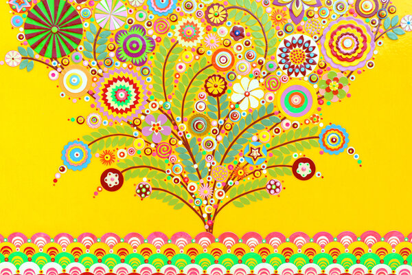 абстрактный фон цветов.  