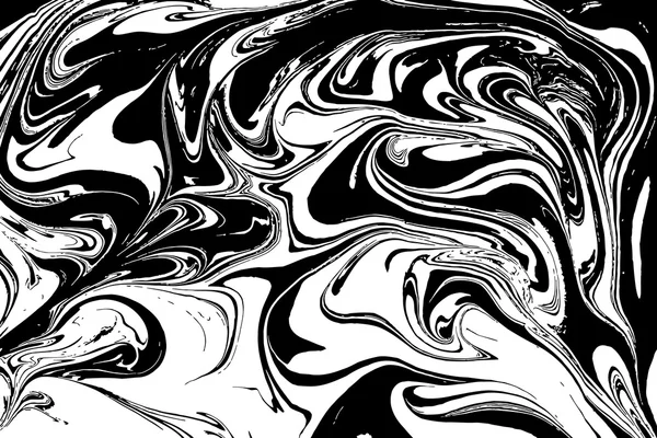 Mélange d'une peinture blanche et noire, gros plan . — Image vectorielle
