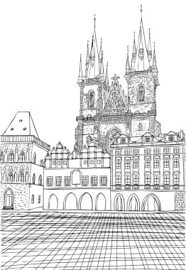 Prag şehir, Çek Cumhuriyeti.  