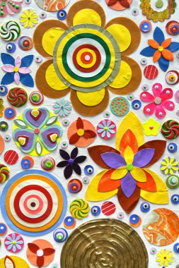 Çiçeklerin soyut arkaplanı.  