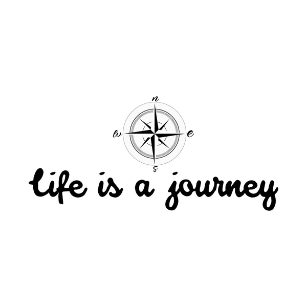 生命是一个旅程，书法标志. — 图库照片