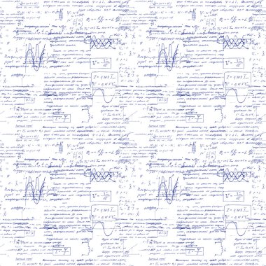 El yazısı ile matematik dikişsiz desen  