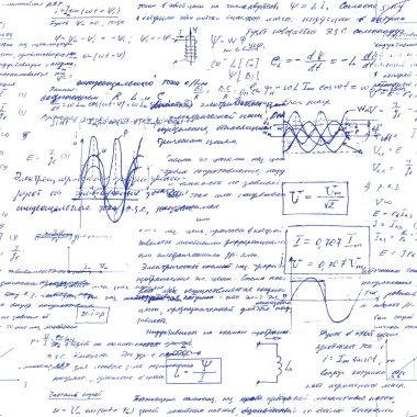 El yazısı ile matematik dikişsiz desen 