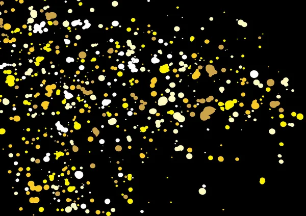 Gold glitter explosion on black background