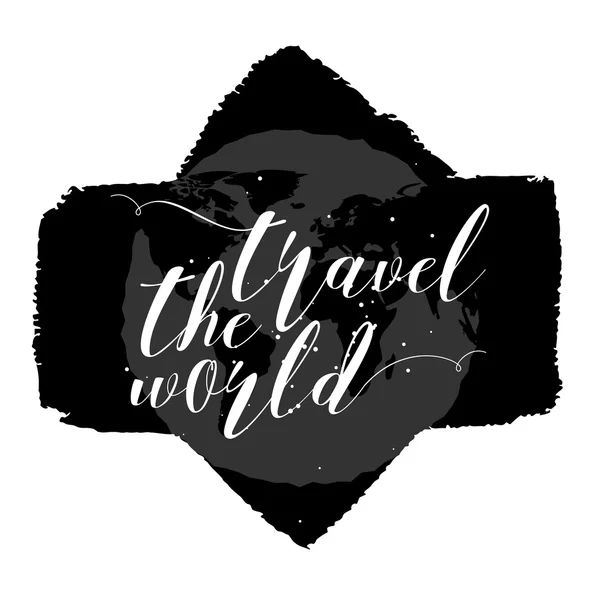 Viajar pelo mundo. Citação inspiradora — Fotografia de Stock