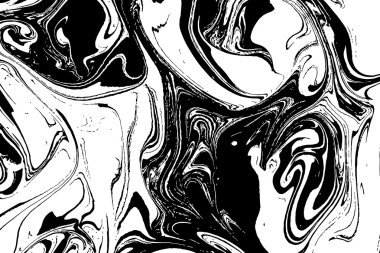 Elle çizilmiş çizim tekniği Ebru. 