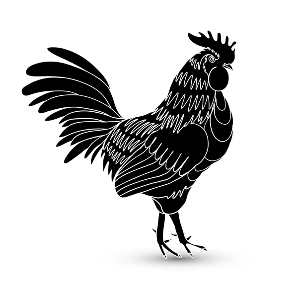 Gallo de zodíaco chino — Vector de stock