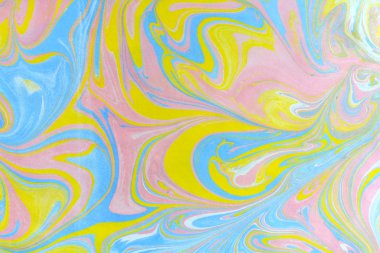 Clos görünümü orijinal bir ebru boyama kadar.  