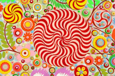 Soyut hayali çiçek  