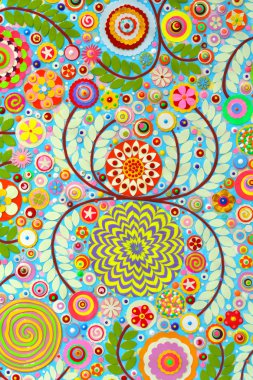 soyut renk akrilik boyama