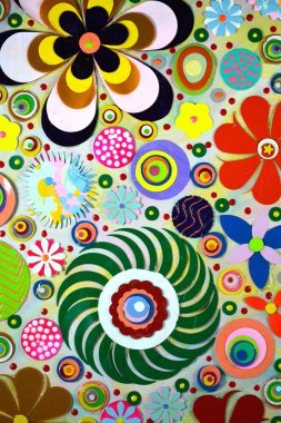 çeşitli bahar ve yaz çiçek