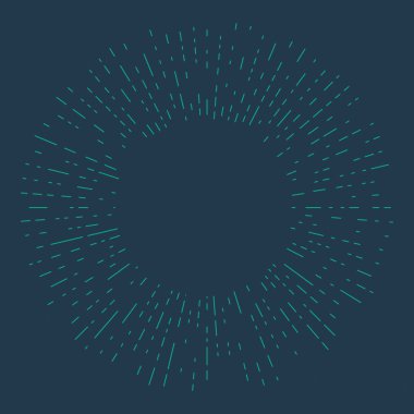 Trendy el çekilmiş retro sunburst