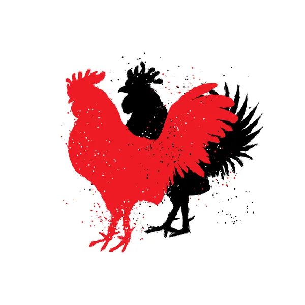 Chinese zodiac, rooster. — Stock Vector