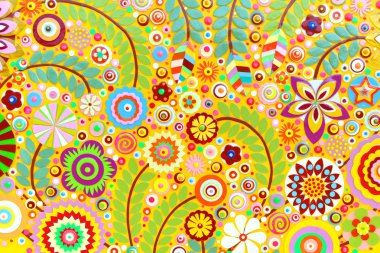 Çiçeklerin soyut arkaplanı.  