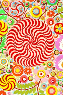 Soyut hayali çiçek  