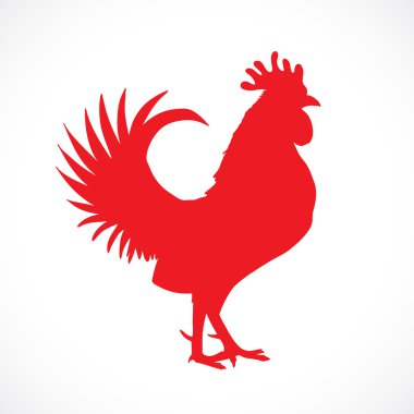 Kırmızı yılbaşı horoz sembolü