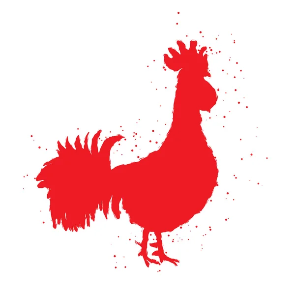 Красный новогодний символ петуха — стоковое фото