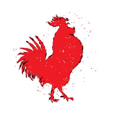 Kırmızı yılbaşı horoz sembolü