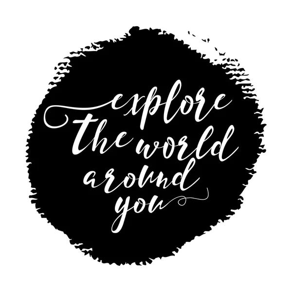 Explore the world around you card. — Stock Photo, Image