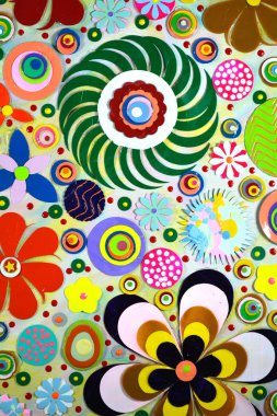 Yaz çiçekleri ile buket arka plan 