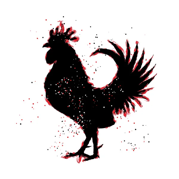 Chino 2017 nuevo año del símbolo del gallo . — Archivo Imágenes Vectoriales