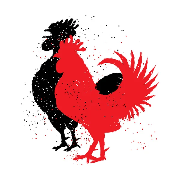 Zodiak Cina, ayam jantan. Tahun Baru Cina . — Stok Foto