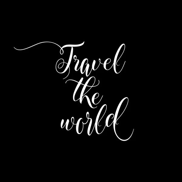 Travel the world Hand drawn lettering — Stock Photo, Image