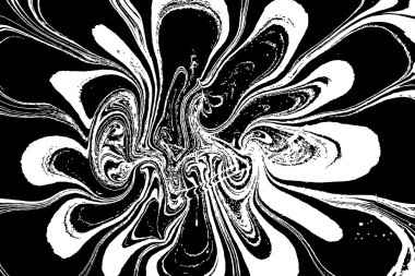 Elle çizilmiş çizim tekniği Ebru.