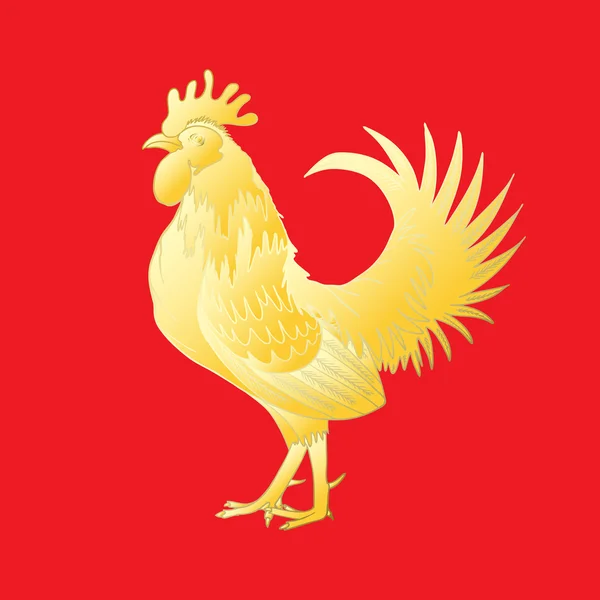 Chino 2017 nuevo año del símbolo del gallo — Archivo Imágenes Vectoriales
